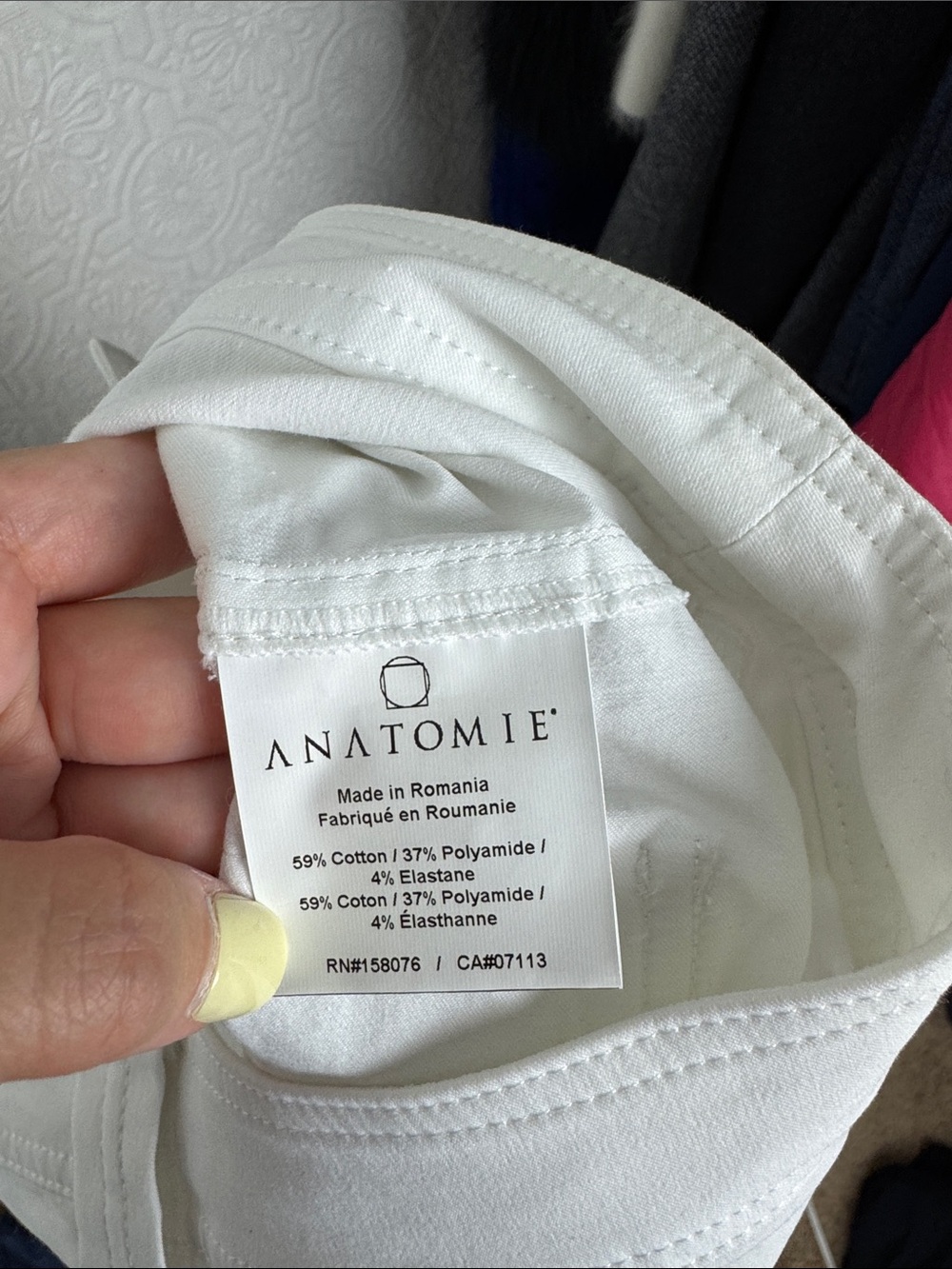 Anatomie Kate Skinny Cargo Pants White Silver Medium Italy - Picture 9 of 10